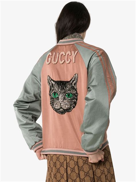 gucci cat bomber jacket